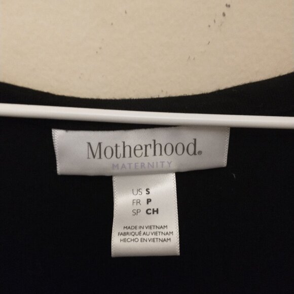 MOTHERHOOD MATERNITY 3/4 SLEEVE BLACK BODYCON MAXI DRESS - Picture 3 of 5